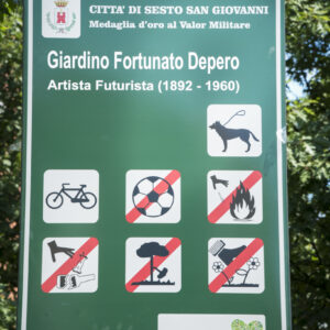 cartello giardino Fortunato Depero