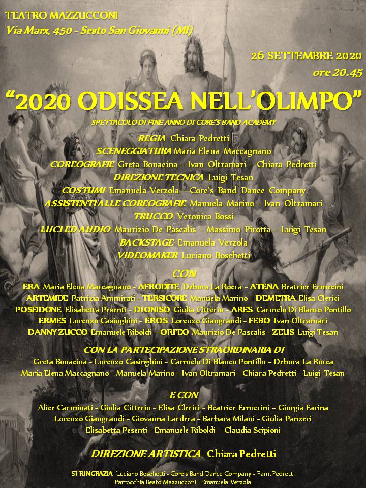 2020 Odissea nell'Olimpo - Core's band