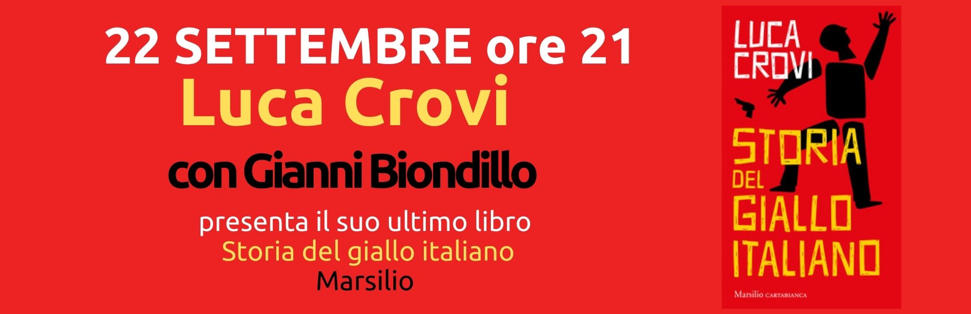 presenta il suo ultimo libro Storia del giallo italiano Marsilio