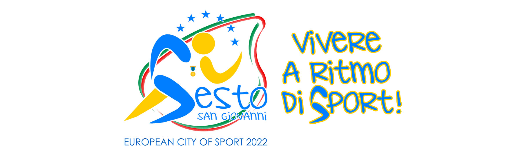 Il logo e il claim della candidatura a Città Europea dello Sport 2022