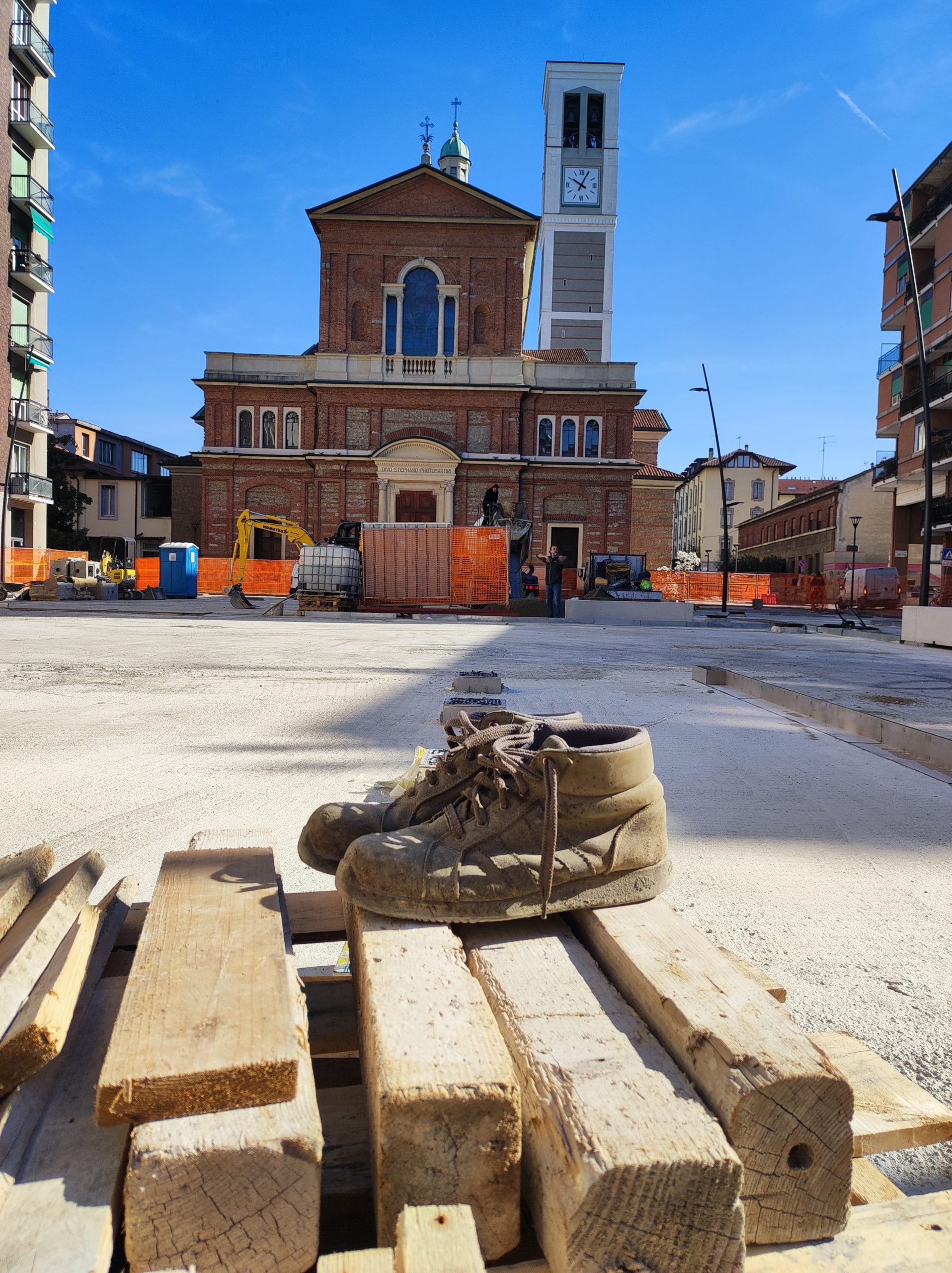 aggiornamento lavori piazza Petazzi 15 marzo 2023
