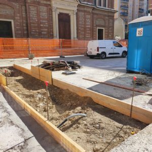 aggiornamento lavori piazza Petazzi 15 marzo 2023