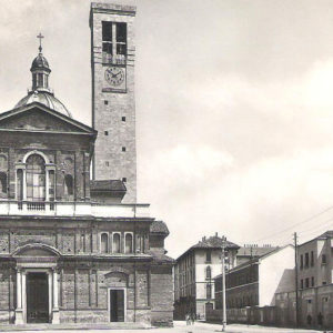 piazza Petazzi foto storica Fonte: Parrocchia Santo Stefano - Sesto San Giovanni