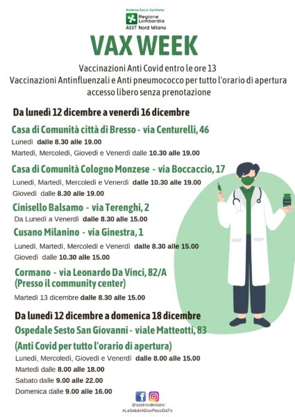 Locandina Vax Week Dicembre 2022