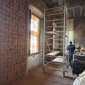 Avanzamento cantiere PNRR villa Visconti D'Aragona - agosto 2024