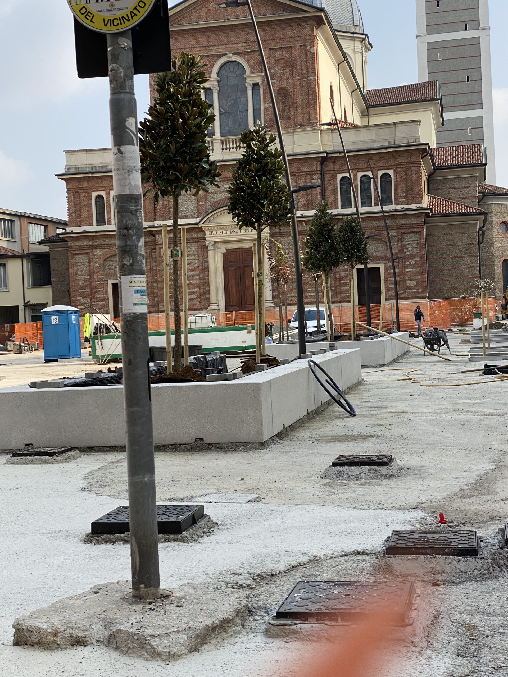 aggiornamento lavori piazza Petazzi 20 marzo 2023
