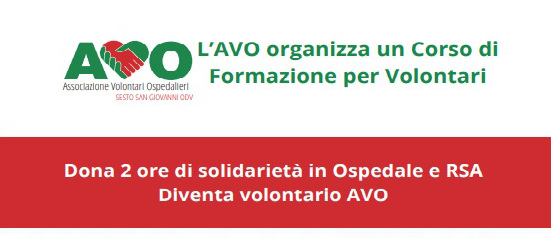 Corso di formazione per nuovi volontari AVO