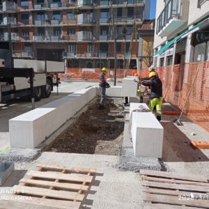 avanzamento lavori piazza Petazzi marzo 2023