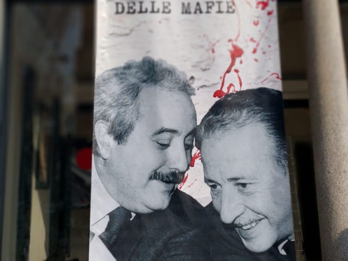 Falcone e Borsellino su striscione Giornata della Memoria e dell’Impegno in ricordo delle vittime innocenti delle mafie