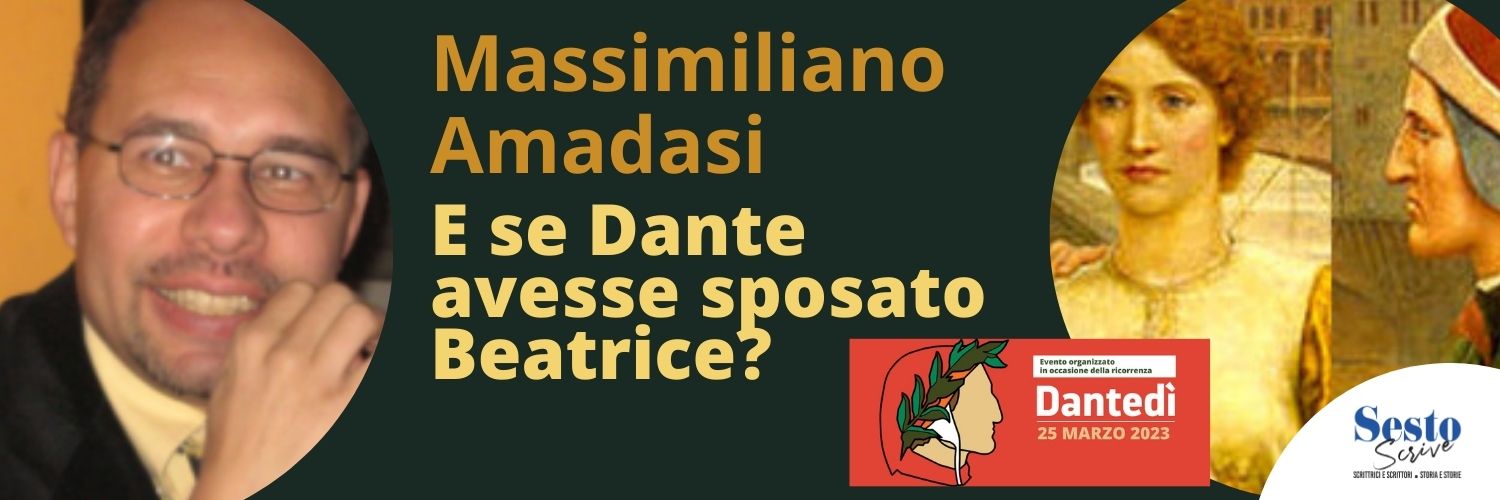 immagini diell'autore Amadasi con immagini di Dante e Beatrice