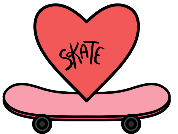 skate e cuore