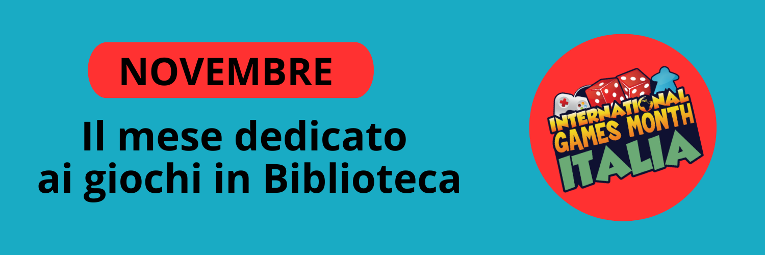 banner giochi in biblioteca di novembre 23