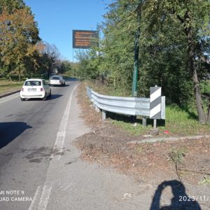 foto della barriera stradale sistemata