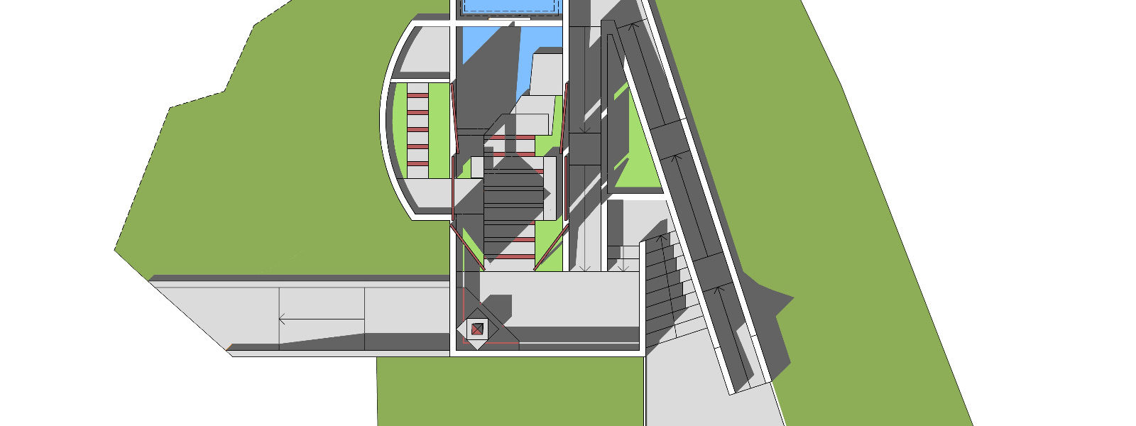 Render "Giardino delle rimembranze" Cimitero nuovo