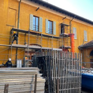 Cantiere biblioteca centrale - Villa Visconti d'Aragona 13/12/2023