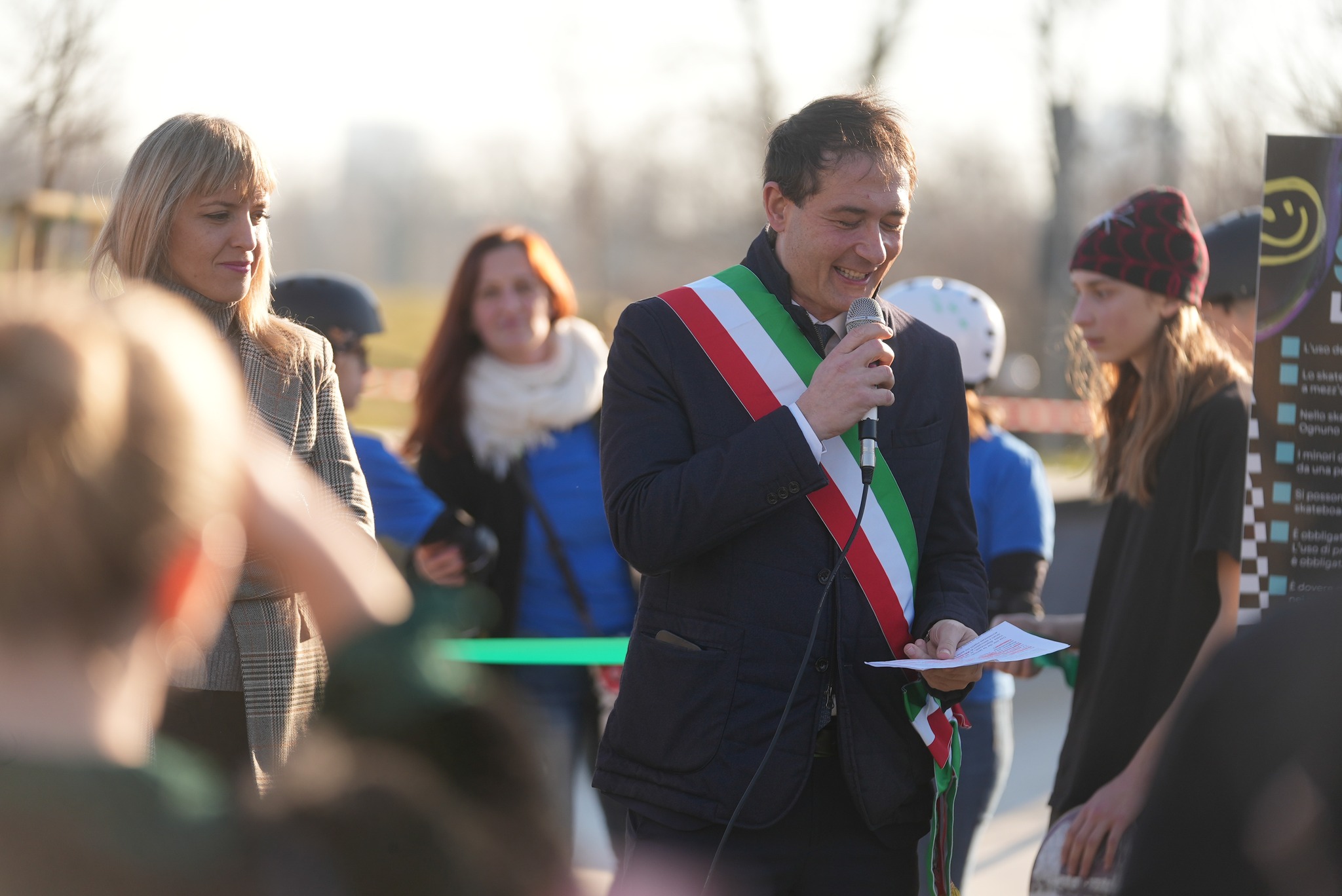 Inaugurazione skatepark: il sindaco Roberto Di Stefano