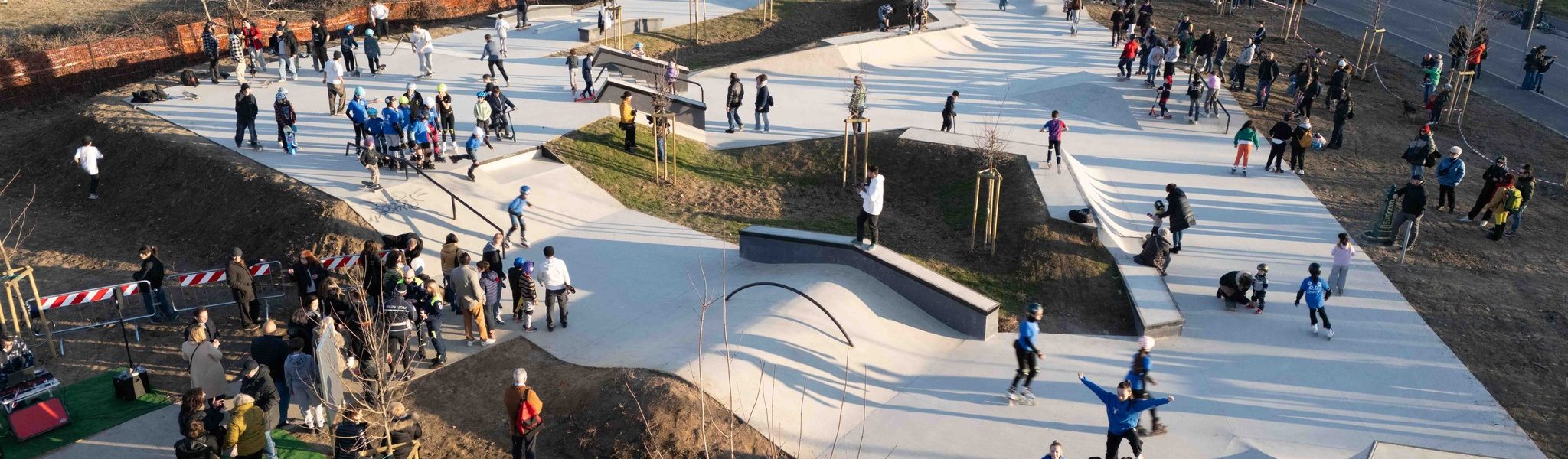 Inaugurazione skatepark: vista dall'alto