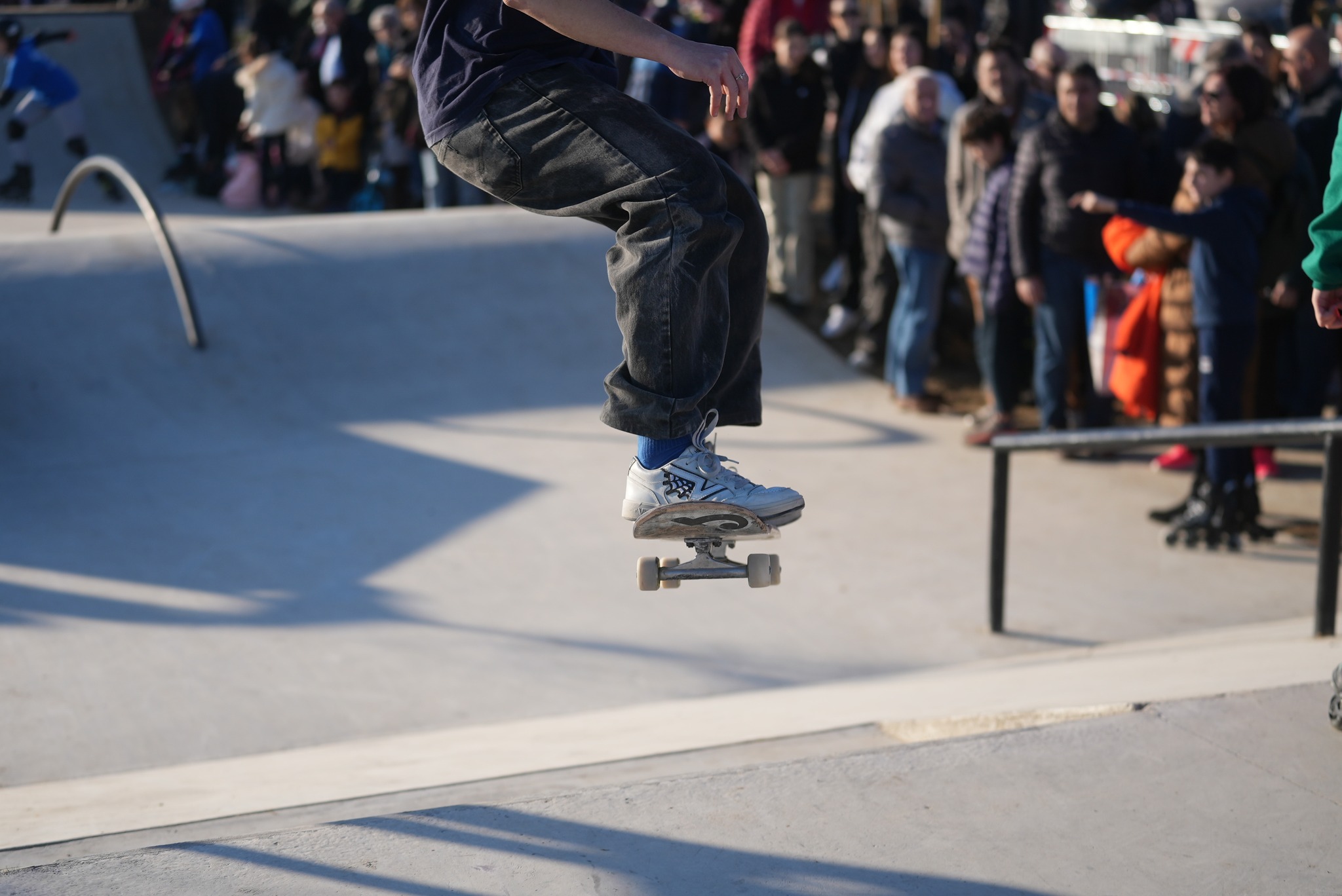 inaugurazione skatepark: dettaglio di un salto
