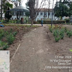 prima fase riqualificazione giardino Mylius - 13 marzo 2024