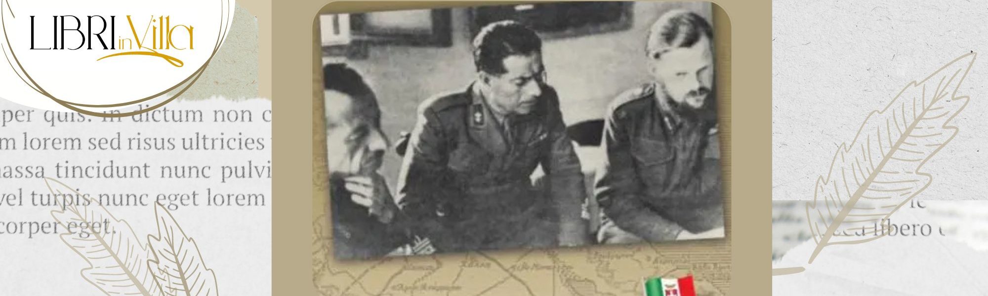 immagine del libro con tre soldati italiani in riunione