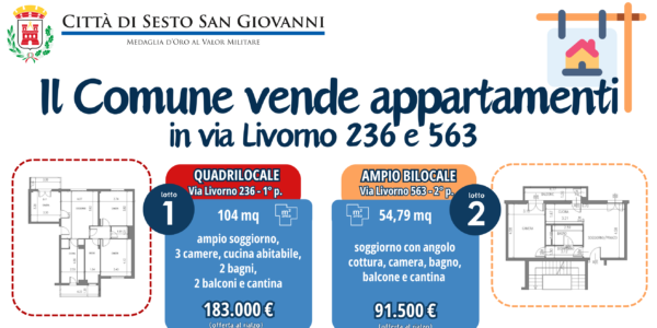 Sette appartamenti in vendita in via Livorno 236 e 563