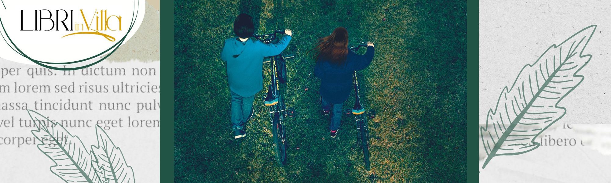 mmagine della copertina del libro con due giovani che passeggiano tenendo le loro biciclette