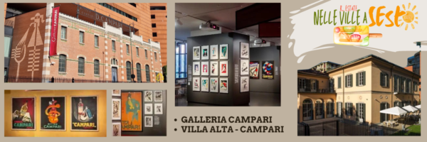 Sede storica della Campari, interno della Galleria Campari e Villa Alta Campari