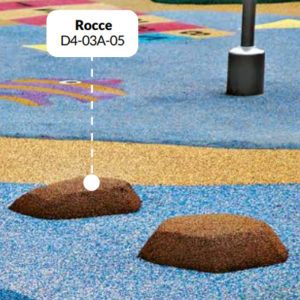 rocce 3D in gomma -nuova area giochi in piazza Oldrini - cantiere 2024
