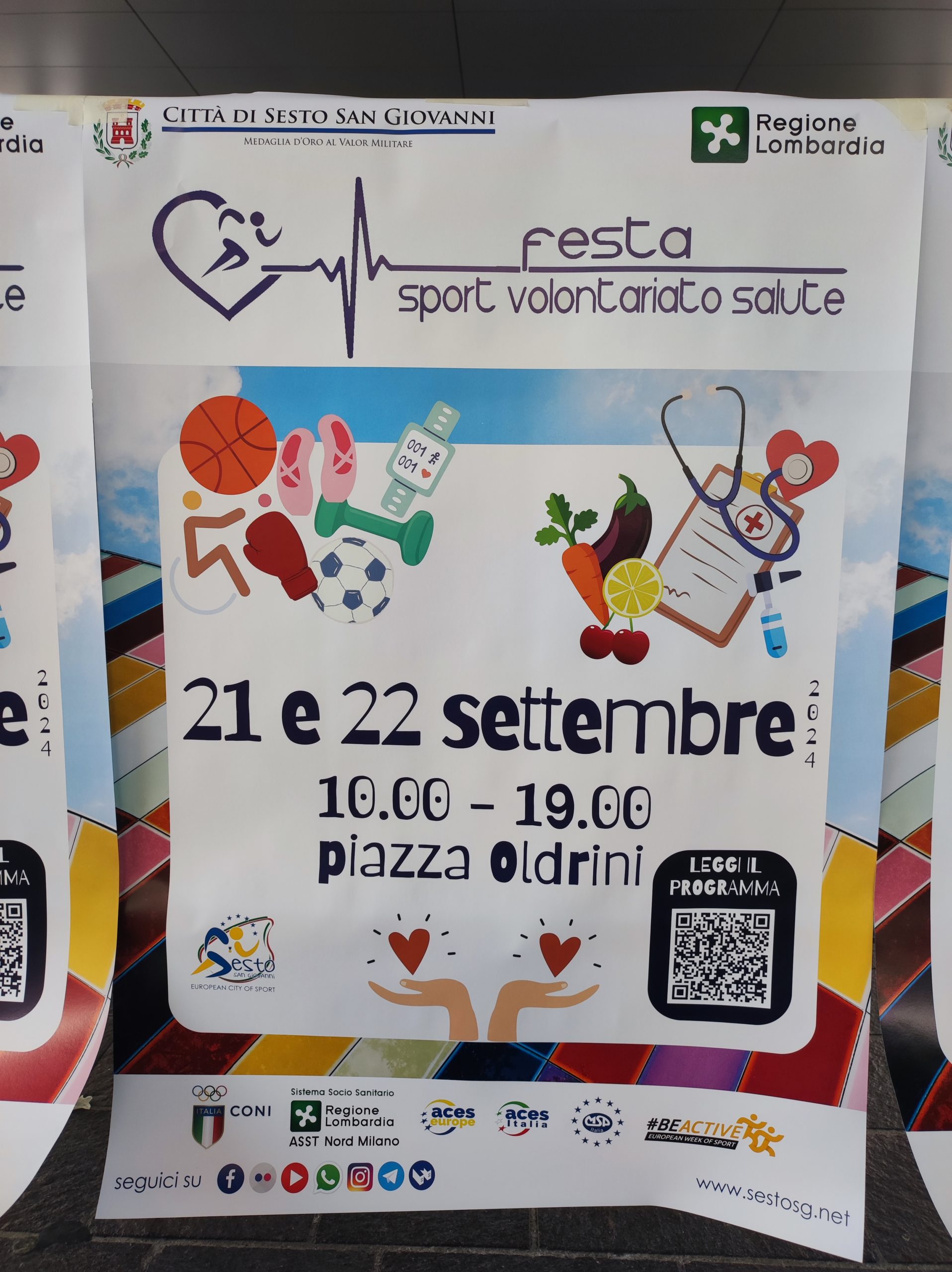 Festa sport, volontariato e salute sabato 21 settembre 2024