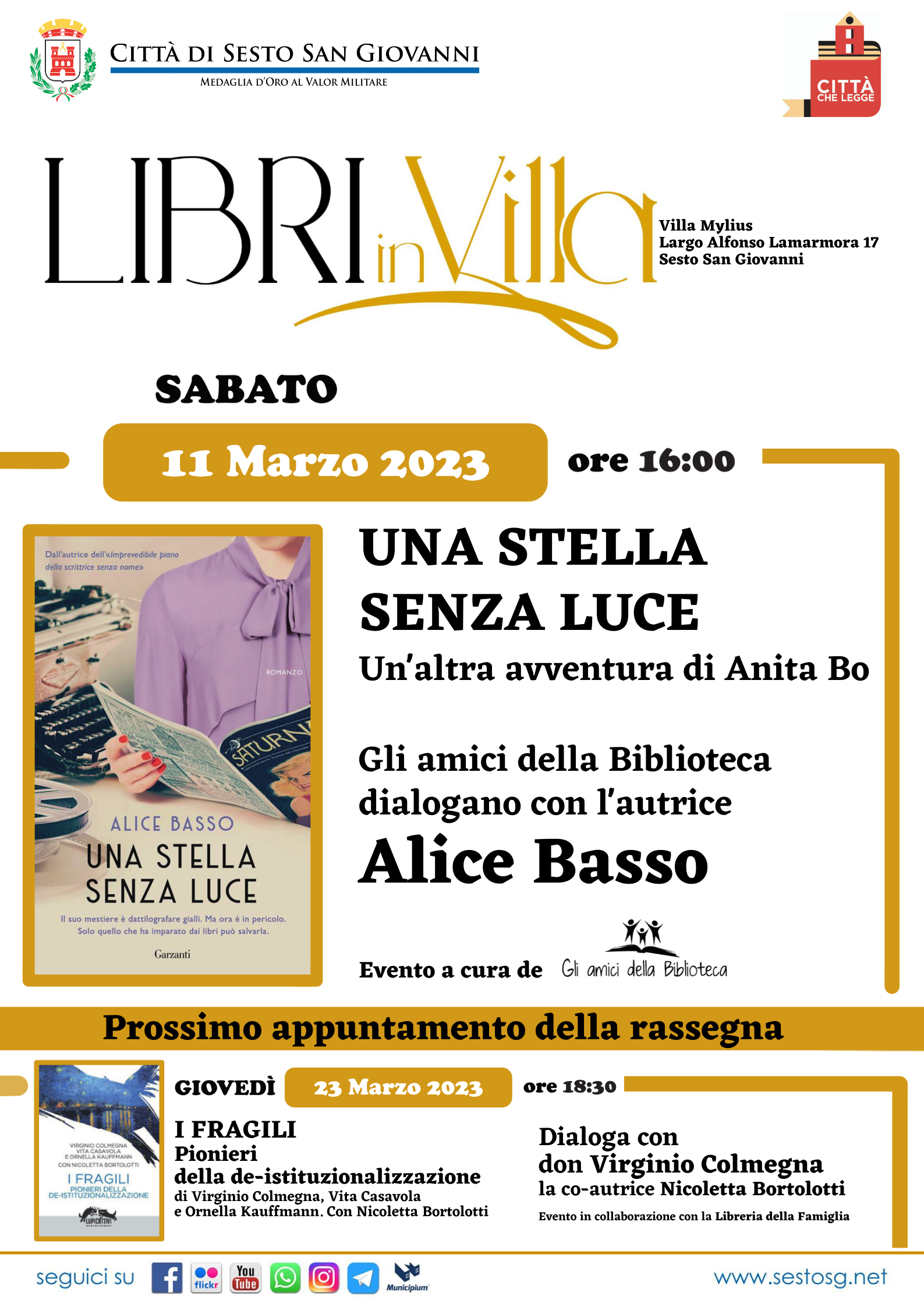 Libri in Villa - Alice Basso - marzo 2023