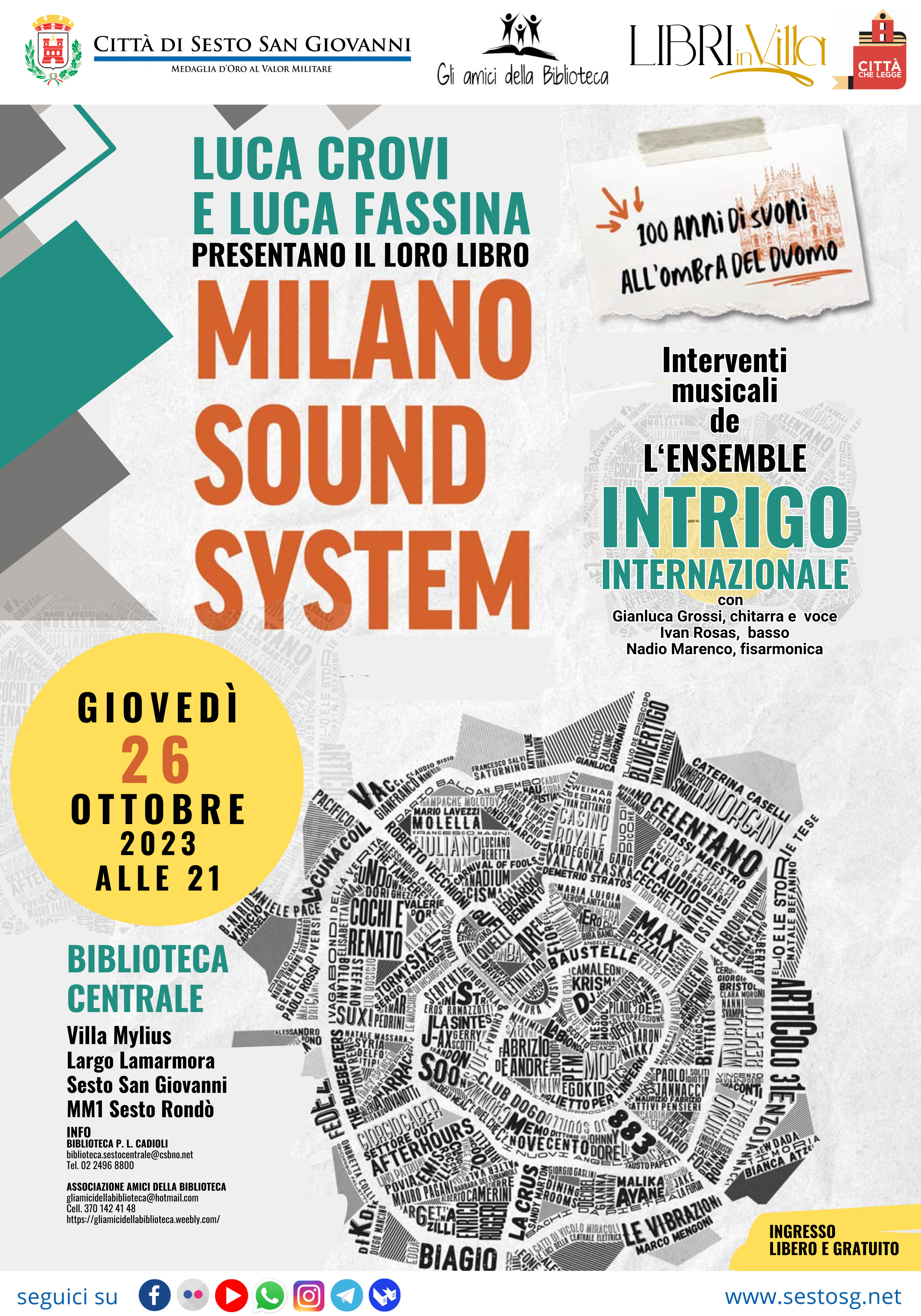 Libri in Villa - Milano Sound Sistem Crovi-Fassina - ottobre 2023