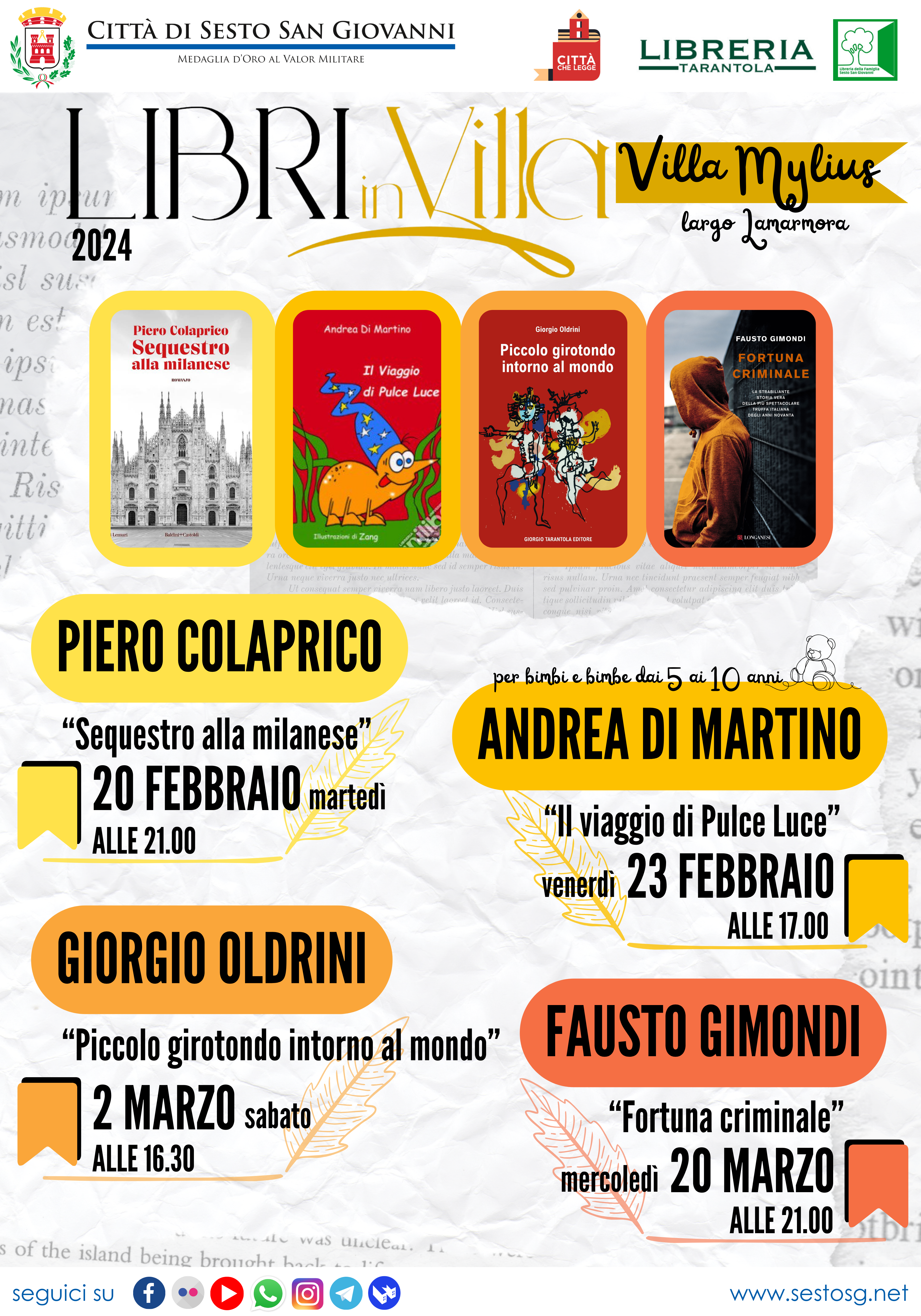 Libri in Villa febbraio - marzo 2024