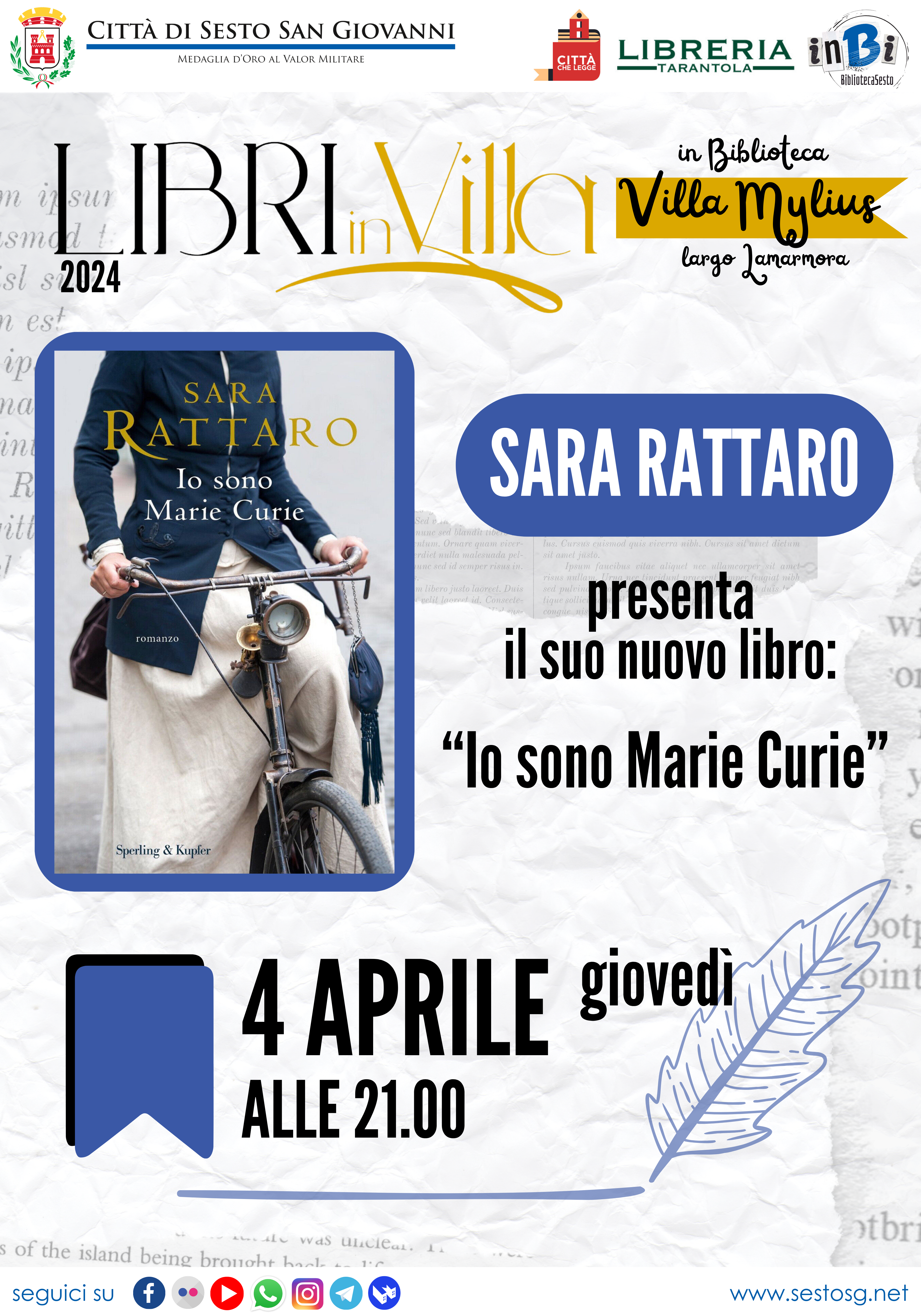 Libri in villa 2024 - Sara Rattaro