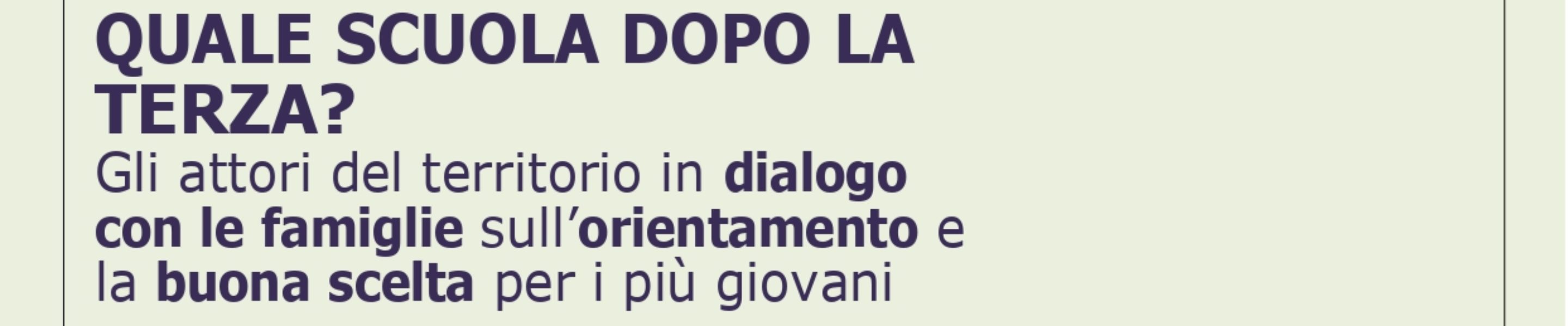 locandina Quale scuola dopo la terza media?