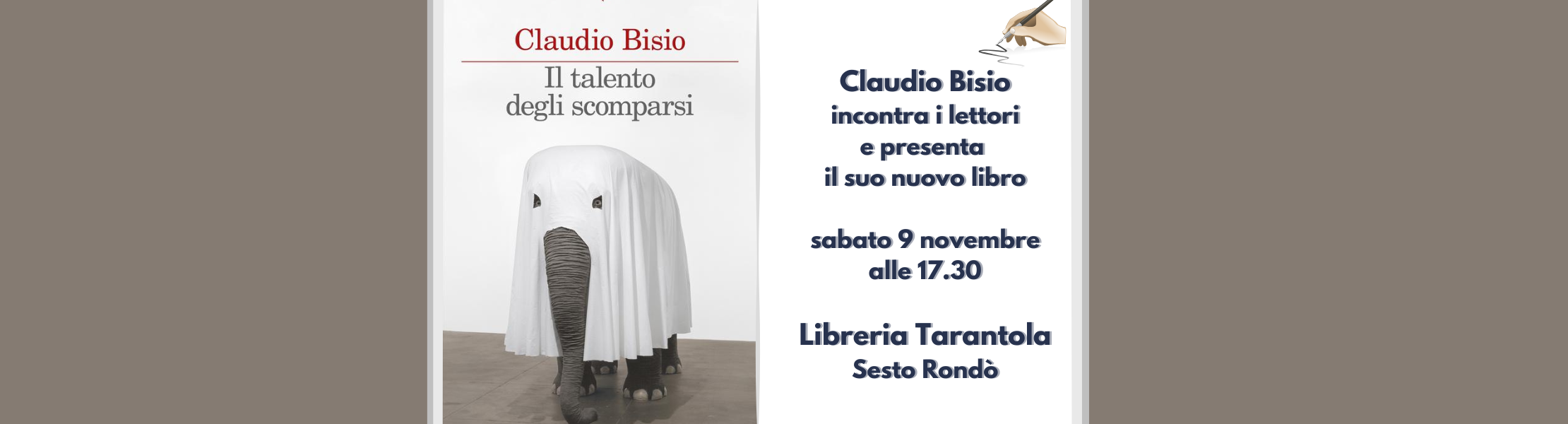 Claudio Bisio in libreria Tarantola