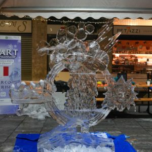 World Ice Art Championship 13-15 dicembre 2024, piazza Petazzi, Sesto San Giovanni - prima scultura classificata giuria popolare di sabato 14 dicembre