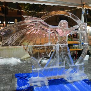 World Ice Art Championship 13-15 dicembre 2024, piazza Petazzi, Sesto San Giovanni - terza scultura classificata di sabato 14 dicembre